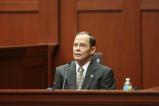 Robert Zimmerman Sr. testifying during the trial on July 10 (Getty Images)